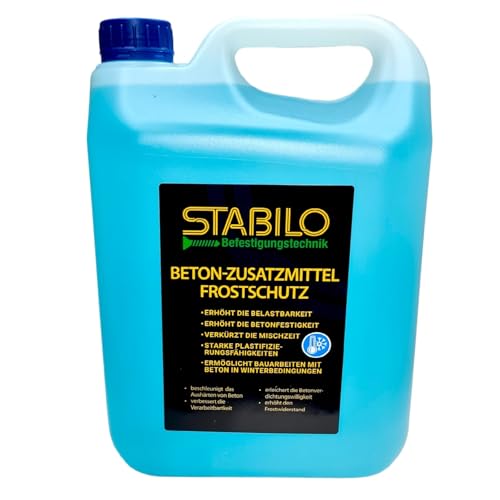 Beton-Zusatzmittel Frostschutz 5 Liter | Winter Plastifizierer Betonverflüssiger Verflüssiger Härtungsbeschleuniger von Beton