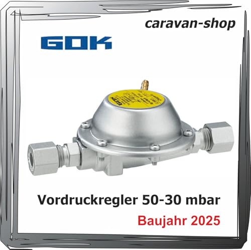 GOK Vordruckregler VDR 50/30 Baujahr 2025 für Wohnmobil Caravan Wohnwagen, Gasanlage (truma)