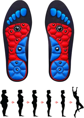 Abnehmen Magnetische Einlegesohlen Zum Abnehmen Akupressur Einlegesohlen,Akupunktur Matte Orthopädische Einlegesohlen Schuheinlagen Orthopädische Magnetische Einlegesohlen(44-47,L)