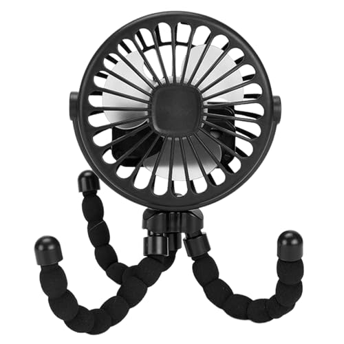 Dtaigou Tragbarer Kinderwagen-Ventilator für Reisen, Clip-Ventilator,Clip-on-drehbarer Ventilator für -Kinderwagen | Um 360° drehbarer -Oktopus-Handventilator für Kinderwagenlenker