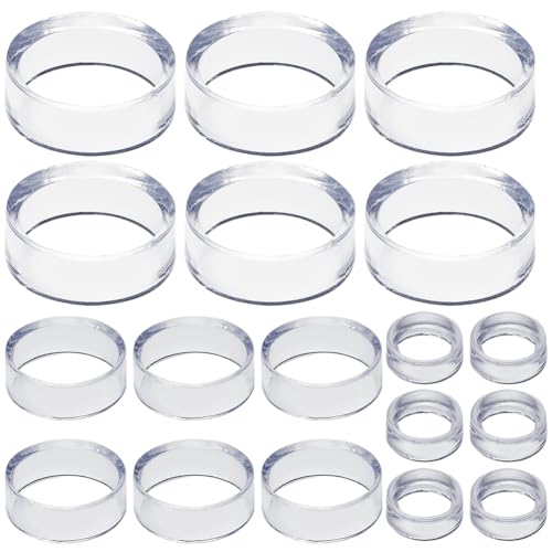 GORGECRAFT 3 Größen 18 Stück Ständer Kugelhalter Klarer Ring Ball Kugelständer Acryl Rund Display Sockel Staffelei Für Golfball Tennis Murmeln Sammlungen Ball Baseball Eier Klein Mittel Groß