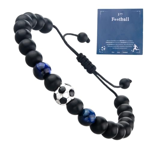 Fußball Armband Jungen,Fußball Armband Kinder Jungen,Geschenk Fussball Junge Mädchen und Jungen,5 6 7 8 9 10 11 12 Jahre Geburtstagsgeschenk,für Erwachsene Teenager Abschluss Weihnachten