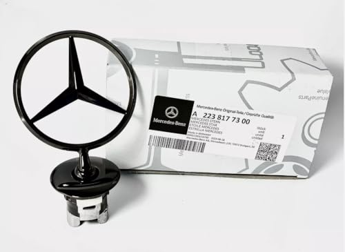 Mercedes-Benz Stern Motorhaube Schwarz Original A2238177300 für C-Klasse, E-Klasse, S-Klasse, GLS, CLK