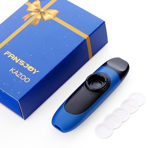 Fansjoy Kazoo für Erwachsene, Kazoo Instrument Professionell mit 5 Membranen und Lanyard, Tolles Geschenk für Musikliebhaber
