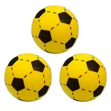 Softball 20 cm Schaumstoffball Kinder Fußball weicher Ball Indoor & Outdoor (Einzeln) (3 Bälle, gelb)