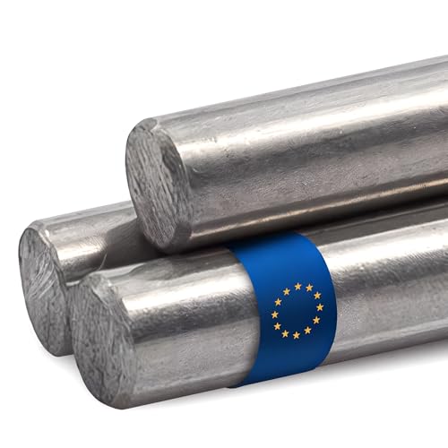 Stahl-Shop24 V2A Edelstahl Rundstab 2000 mm massiv rostfrei Ø 4 mm rostfreier Metallstab für Bauprojekte Modellbau Handwerk Konstruktion Werkstatt Bastelprojekte Edelstahlstange DIY Maschinenbau