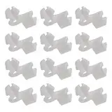 EMSea 12 Stück Türschloss-Stangen-Clips, weiß, Kunststoff, passend für 5–7 mm Loch, Universal-Autoteile