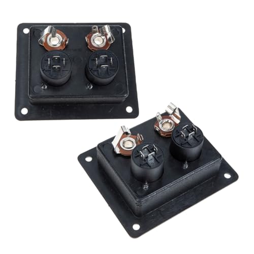 MUCKLILY 2 Stück Lautsprecherrückwand-Verdrahtungsplatine Subwoofer- Lautsprecheranschlussschale SMD-Lautsprecherterminal Lautsprecherdrahtanschluss Plastik Schwarz