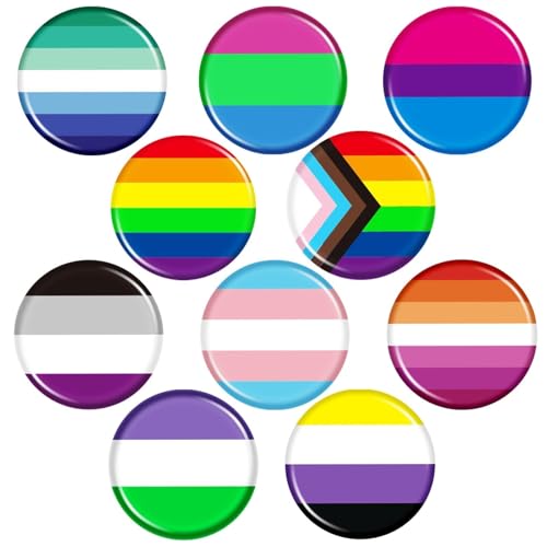 SEPGLITTER Regenbogen Pride Button, 20 Stück LGBTQ Pride Flag Pins Anstecker Rainbow Gay Pride Pins Pride Day Buttons für LGBT Gay Pride Partygeschenke Kleidung Revers Tasche Dekoration