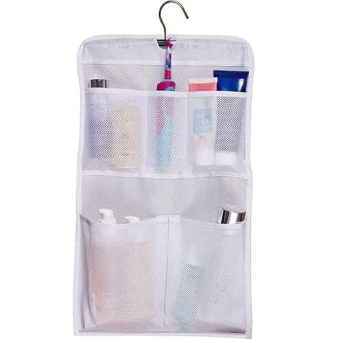 Misslo Dusch-Organizer mit 5 Taschen, aufrollbar, zum Aufhängen, Badezimmerzubehör, Stauraum für Wohnmobil, Caravanpark, Fitnessstudio, Kreuzfahrt, Kabine, Dusche der Studentenunterkunft, klein