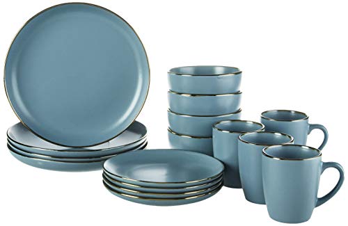 Pfaltzgraff 5256017 Tafelservice Hadlee Blue, 16-teilig