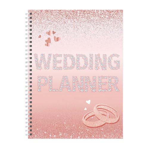 Hochzeitsplanungsbuch, Leitfaden Für Hochzeitscheckliste, Detaillierte Hochzeits -Timeline -Budgetplaner, Funkelnde Design, Tragbar Und Kompakt, Mehrfachgebrauch, 28,5x21 Cm, Für Und Bräutigam