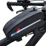 Rahmenbeutel Radfahren, Top -Rohr -Fahrradbeutel | Wasserdichtes Fahrradbeutel mit großer Kapazität,Wetterresistente Anti-Rutsch-Fahrradbeutel für Mountain Road Cycling Pendeln städtische Reitpfade Ab