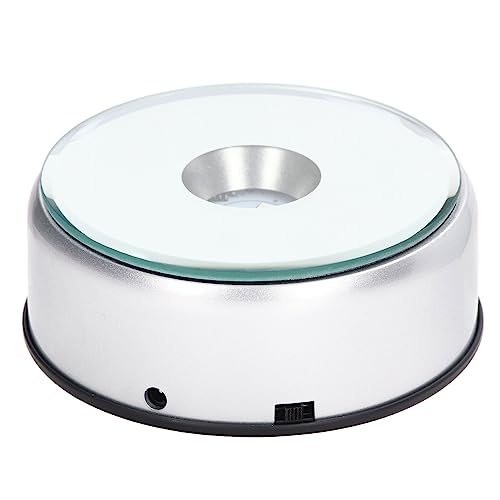 360 ° Rotierende Anzeigeständer mit LED -Leuchten, 80 Sekunden Pro Runde, Beleuchtete Plünderungsbasis, LED -Anzeigebasis für Becherkristalle