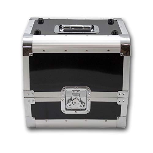SATISFIRE® Plattenkoffer LP80 • Aluminium-Koffer • Vinyl-Case • Schallplattenkoffer • für 80 LP 50:50 Teilung …