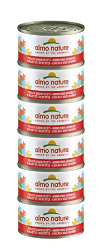 Almo Nature Megapack Katzenfutter nass - Huhn und Garnelen - 6er Pack (6x70g)