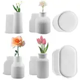 MoguGo 6 Stück Silikonform Vase DIY Vases Resin Formen Epoxidharz Formen Vase Silikon Vase Gießform Handgefertigte Silikonform für DIY Blumentopf Formen Vasenherstellung