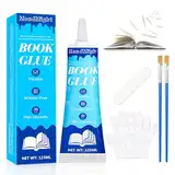 125 ml Buchbinderleim EXTRA STARK & wasserfest - Zum Reparieren von Büchern, Binden von Notizbüchern, Umschlägen, Postkarten, Papierbasteln, Grußkarten und Einladungen