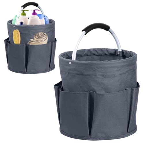 DASIAUTOEM Putzmittel Organizer Tragbar, Putzkorb Organizer mit Griff und 6 Fächern Faltbarer Putztasche Universal Reinigungs-Caddy für Innenbereich,Garten,Badezimmer,Camping,Picknick