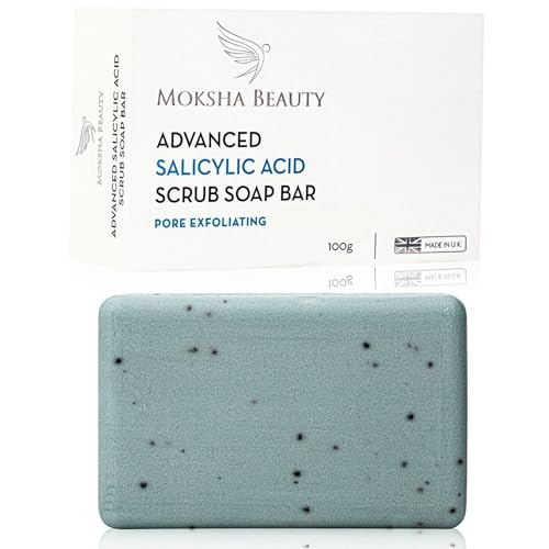 Salicylsäure-Körperseife, hergestellt in Großbritannien, fortschrittliche Körperpeeling-Behandlung, Gesichtsseife, paraben- und tierversuchsfrei, 100 g