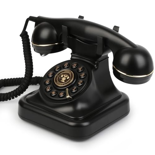 Sangyn Audio Gästebuch Hochzeit Telefon Audio Gästebuch Telefon mit Voicemail, Unterstützen Sie Individuelle Audio-Nachrichten, Hochzeitstelefon für Partys Hochzeiten Geburtstage Geständnisse, Schwarz