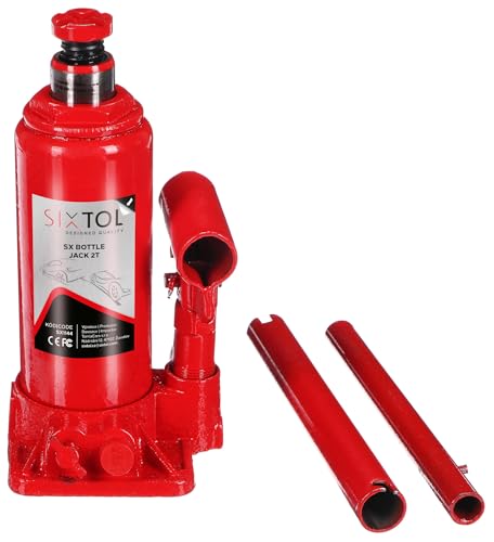 SIXTOL SX Bottle Jack 2T Hydraulischer Flaschen-Wagenheber, 2 t, Stempelwagenheber, Kompakt-Wagenheber