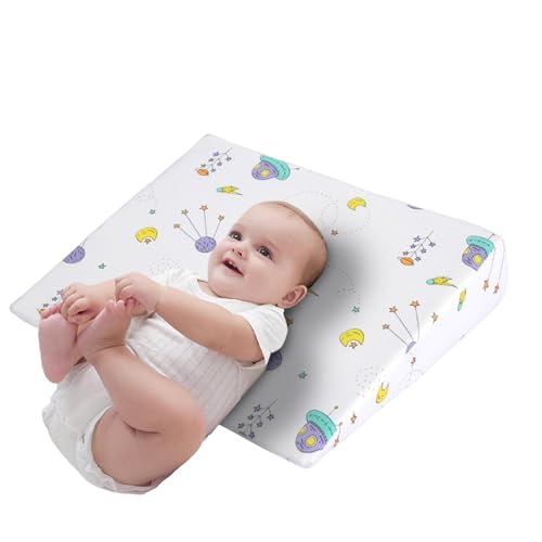 Keilkissen Reflux Kissen Anti-Kolik Inclined Kissen Keil Kissen für Bett, Memory-Schaum Kopfkissen, Schwangerschaft Bauch Unterstützung Kissen, Anti-Reflux Kissen Stillkissen Dreiecke Ramp Pad (B2)