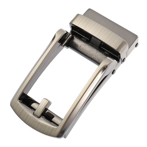 Mednkoku Gürtelschnalel Männer, gebürstete Silbergürtelschnallen, Zinklegierung Automatische mechanische Ersatzschnalle, trendige Schnalle für 3-3.15 cm
