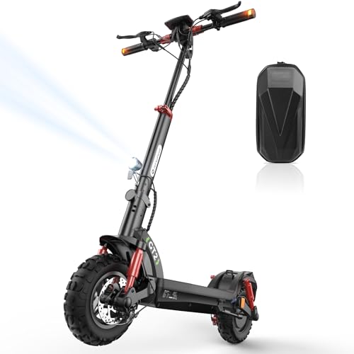 E Scooter Offroad mit Straßenzulassung, 11 Zoll MAX 80KM Reichweite E Roller, Faltbarer E-Scooter mit Duale Aufhängung, Blinker und APP，Electric Scooter Erwachsene für Stadt und Land Pendeln