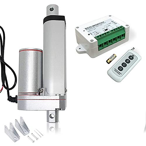 DCHOUSE 1000N 50mm Hub max Linearantrieb, DC 12V-Motor Lineartechnik-Aktuatoren Motor Drahtlose Fernbedienung Kit mit Montagehalterungen für elektronische, Medizinische, Elektrische Türöffner