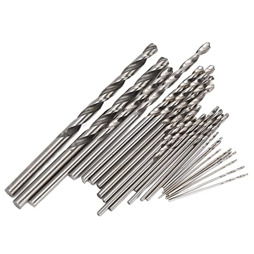 HSS-Mikro-Spiralbohrer, 25-teiliges Mini-Set für Schmuck, Uhren, PCB-Bastelarbeiten, 0,5–3 Mm, mit Geradem Schaft, aus Schnellarbeitsstahl für Heimwerkerarbeiten, Zimmerei