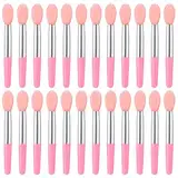 Silikon Lippenpinsel 24 Stück Wiederverwendbarer Lippenmaske Applikator Hohe Qualität Lippenmasken Pinsel Mini Silikon Makeup Brushes Lippenapplikator Make up Lippenstift Pinsel für Frauen