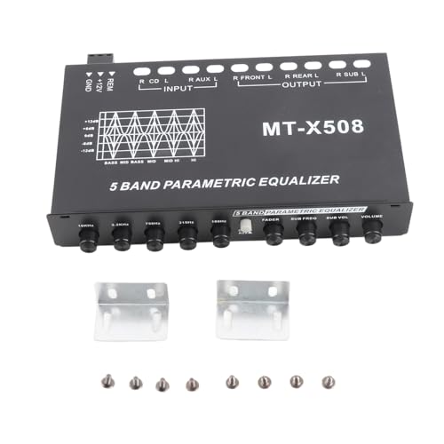 Auto-Grafik-Equalizer, Auto-Audio-Equalizer, Einstellbar, 5 Bänder, Präzise Abstimmung, EQ-Tuning, Crossover-Verstärker, Grafik-Equalizer
