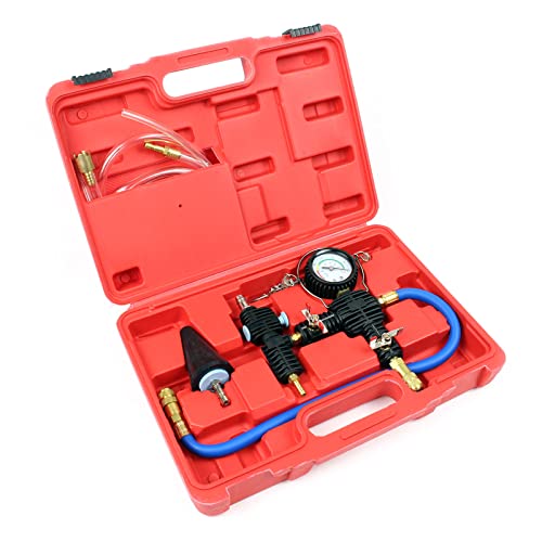 Wiltec Universal Kühlsystemtester 3-teilig, Kühlsystementlüfter Kühlsystembefüller Kühlsystemprüfer, kompatibel mit sehr vielen Pkw Modellen