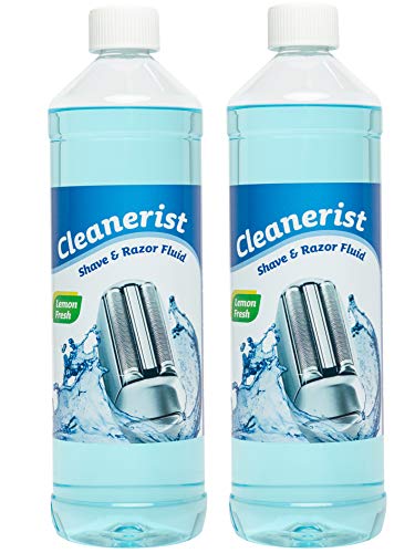 Die Seifenblase Cleanerist Scherkopfreiniger zum Nachfüllen geeignet für die Rasierer von Braun Clean & Renew Synchro Activator und Pulsonic Series 3/5/7/8/9, 2x1 L