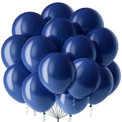 Luftballons Blau,100 Stück 12 Zoll Blaue Ballons,Helium Luftballons Latex Luftballons Für Blaues Thema Babyparty Hochzeit Geburtstag Junge Party Deko