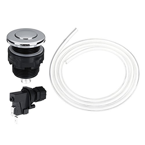 GOZAR 25V-250V Wannen Schalter Pneumatische Luft Knopf Kit Müllentsorgung Müllentsorger Luftschalter Kit - 34Mm