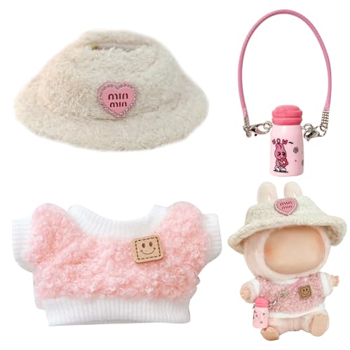TYXHXTF pop-La-bu-bu Plush Cute Doll Clothes, bubu Puppenkleidung, Passende Kleidung für Die bu-bu-Plüsch Toy, 17 cm Große Kleidung für La-pu-bu Puppe, La-bu Kleidung Plüsch