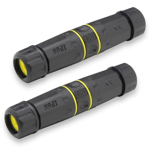 Lonlonty 2X LSA Netzwerkkabel Verbinder CAT7, RJ45 Ethernet Kupplung, IP68 wasserdicht, Ethernet-Kupplung, Verlegekabel-Adapter, LAN-Kupplung, LSA-Montage (werkzeugfrei) 600 MHz