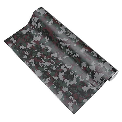 GRIRIW Digital Camouflage PVC Aufkleber Für Auto Und 152cm x 30cm Selbstklebende Folie Individuelle Deko Für Fahrzeuge Und DIY Projekte Robust Und Wetterfest