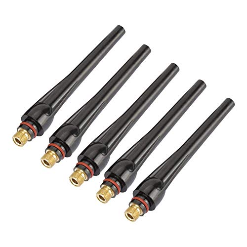 TIG Back Cap Kit - WIG Schweißbrenner Lange Mittlere Kurze Rückkappe 57Y02 57Y03 57Y04 für WP-17 18 26 TIg Schweißbrenner(5pcs57Y02 （lungo）)