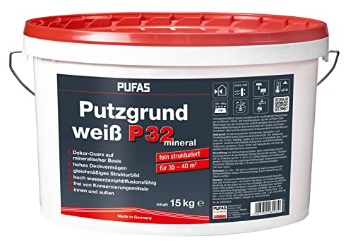 PUFAS P32 Putzgrund Spezialgrundierung, lösemittelfrei, für innen und außen 15kg, weiß