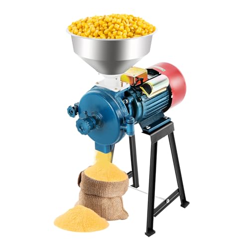 2200W Elektrisch Getreidemühle Kornmühle Schrotmühle für Getreide Elektrischemühle Getreidemühle Maschine Zerkleinerer für Getreide Mais Stroh Futter Schrotmühle