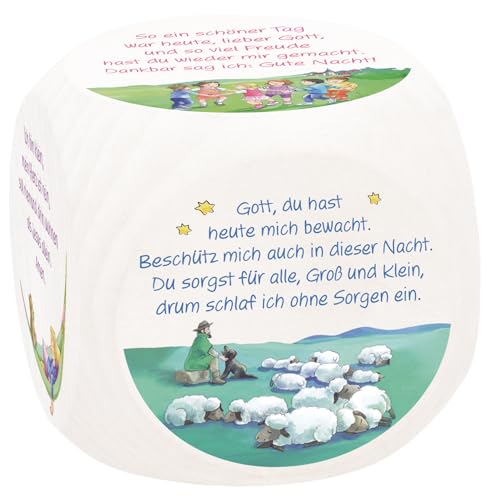 Butzon & Bercker Gebetswürfel mit Abendgebeten – Gute Nacht, Kleiner Schatz. 6 beliebte Abendgebete für Kinder, liebevoll gestalteter Holzwürfel. Ideal als christliches Geschenk