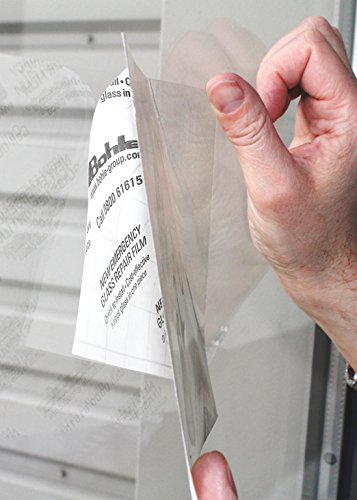 Notverglasungsfolie Notfall-Reparaturklebeband für zerbrochenes Glas in Fenster, Türen, Trennwände, Spiegel - 1 m x 15 m