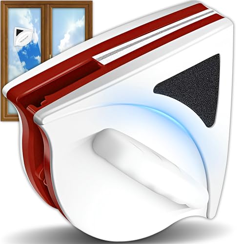 Retoo Magnetischer Fensterreiniger, Double Side, Doppelseitiger Glaswischer, Window Cleaner, Glas Wischer Segelflugzeug Waschbürste Reinigungsbürste, Wiper Werkzeuge, Fenster Reinigungswerkzeug
