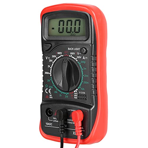 XL830L LCD Digital Multimeter Voltmeter Amperemeter Ohmmeter für Elektronikwerkstatt (XL830L rot)