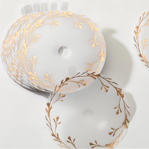 CDXHOME Kerzen-Staubschutzhüllen, 100 Stück, florales durchscheinendes Kraftpapier für Kerzen oder Bastelarbeiten, Duftkerzen, Dekoration, Kerzenaufsatz-Schutzzubehör (8,5 cm)