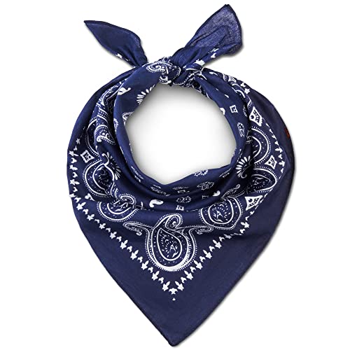 LOVARZI Bandana Blau für Herren - Halstuch - Kopftuch für Männer aus Baumwolle