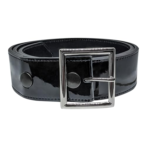 CHAMPRO Unisex-Erwachsene Umpire Patent Leather Belt Gürtel, Schwarzer Korpus, XXX-Large